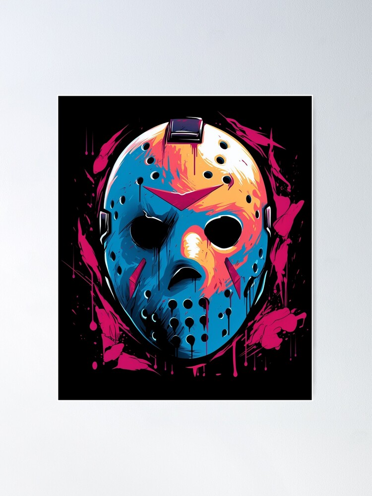 Hand Crafted, Wall Decor, Bedazzled Jason Mask