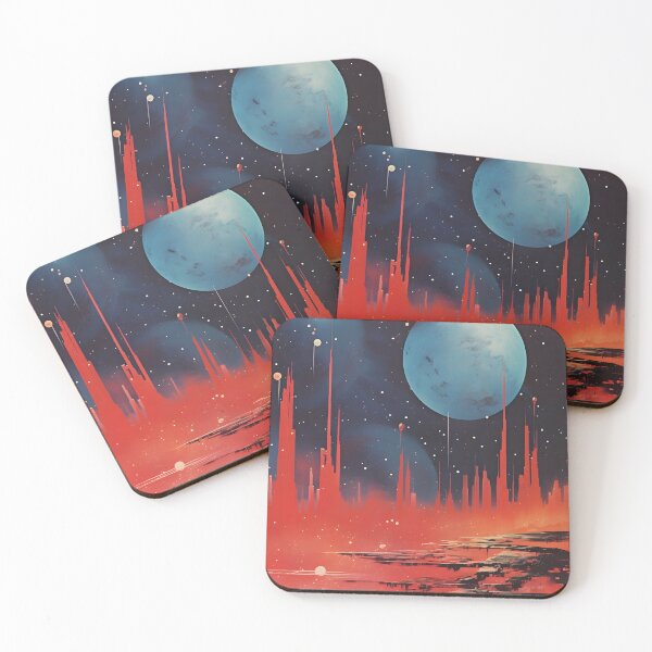 Item preview, Abstract Cosmic Landscape and Space Sky with Shining Stars and Planet designed and sold by Je-we.