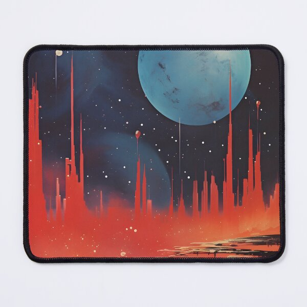 Item preview, Abstract Cosmic Landscape and Space Sky with Shining Stars and Planet designed and sold by Je-we.