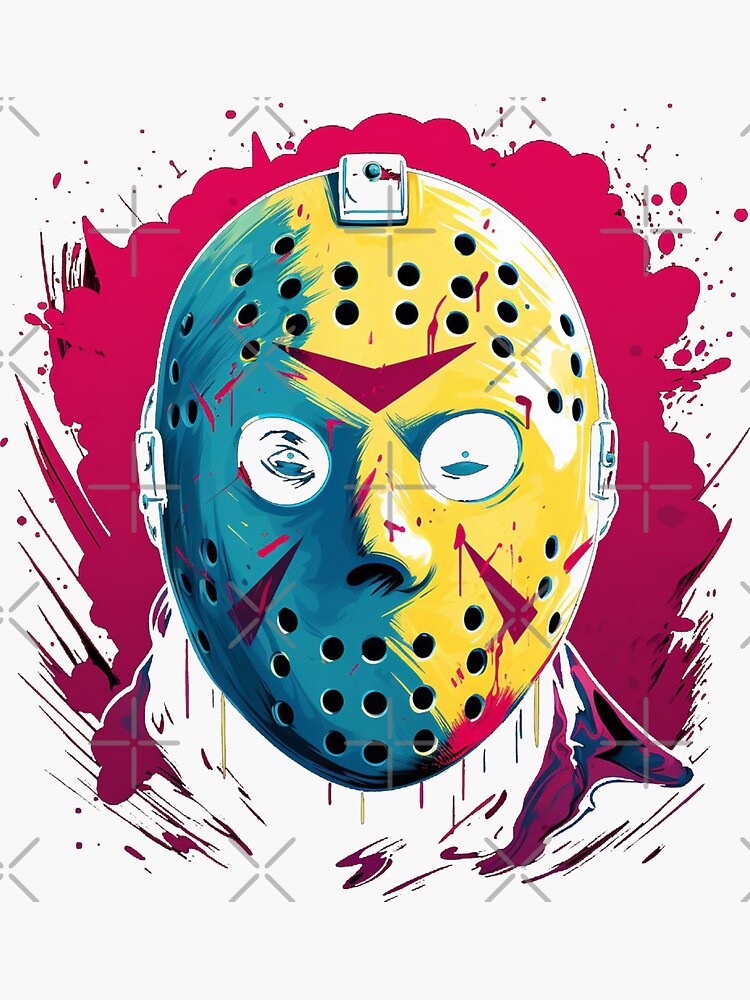 Friday the 13th Jason Vorhees Hockey Mask Sticker for Sale by King Moon