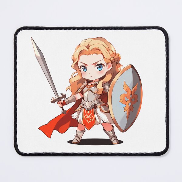Item preview, Warrior Girl Chibi in Red and Gold designed and sold by RaineDDesigns.