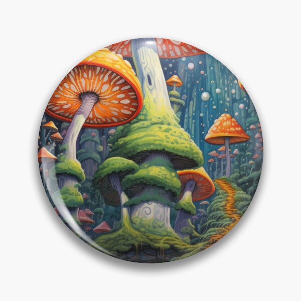 Item preview, Psychedelic Forest with Mushrooms  designed and sold by VisionDuke.