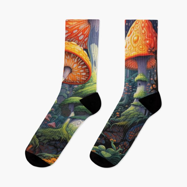 Item preview, Psychedelic Forest with Mushrooms  designed and sold by VisionDuke.