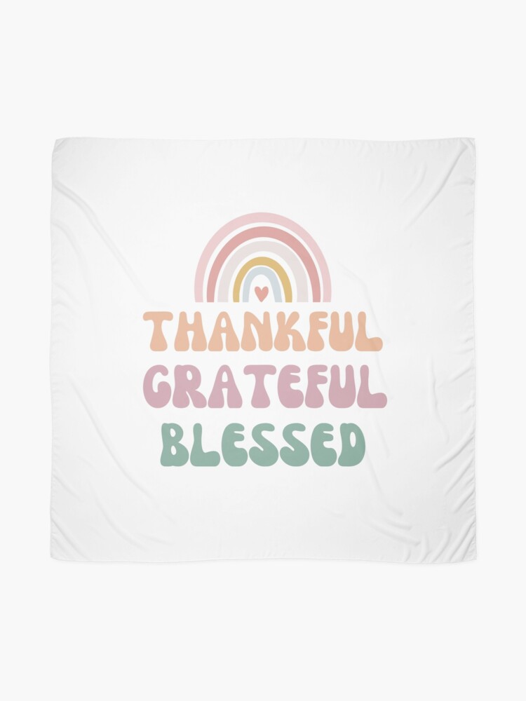 Disover Retro Thankful Grateful Blessed Thanksgiving Quote Scarf