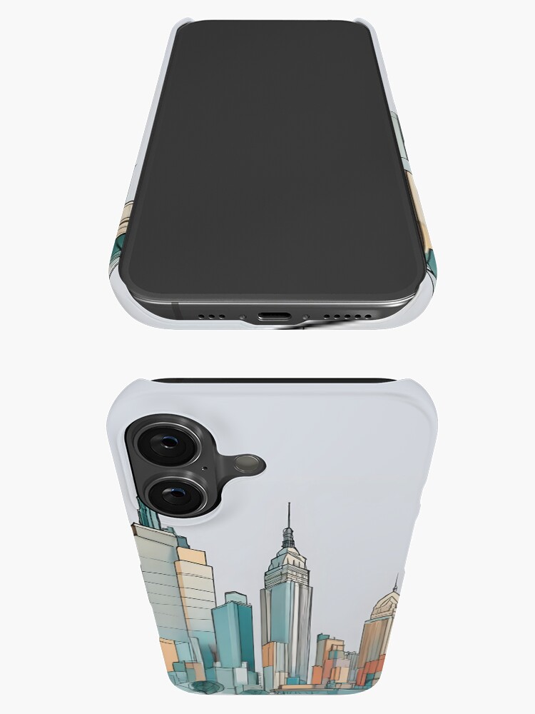 Thumbnail 3 of 4, iPhone Case, New York City Skyline Minimalistic Drawing designed and sold by Patricks-Art.