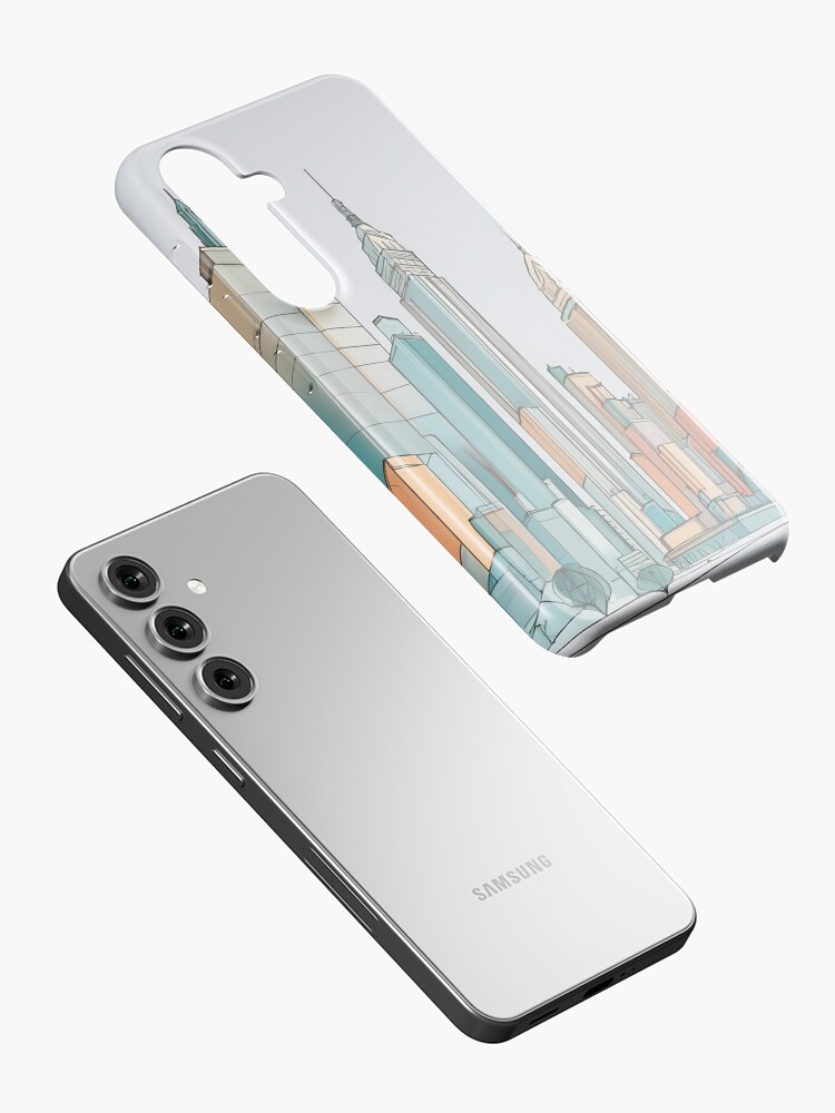 Thumbnail 2 of 4, Samsung Galaxy Phone Case, New York City Skyline Minimalistic Drawing designed and sold by Patricks-Art.