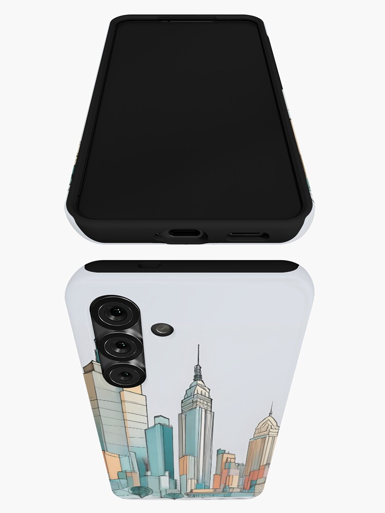 Thumbnail 3 of 4, Samsung Galaxy Phone Case, New York City Skyline Minimalistic Drawing designed and sold by Patricks-Art.