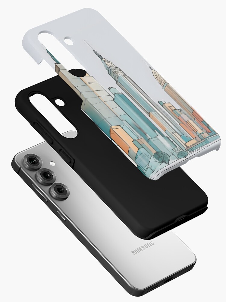 Thumbnail 2 of 4, Samsung Galaxy Phone Case, New York City Skyline Minimalistic Drawing designed and sold by Patricks-Art.