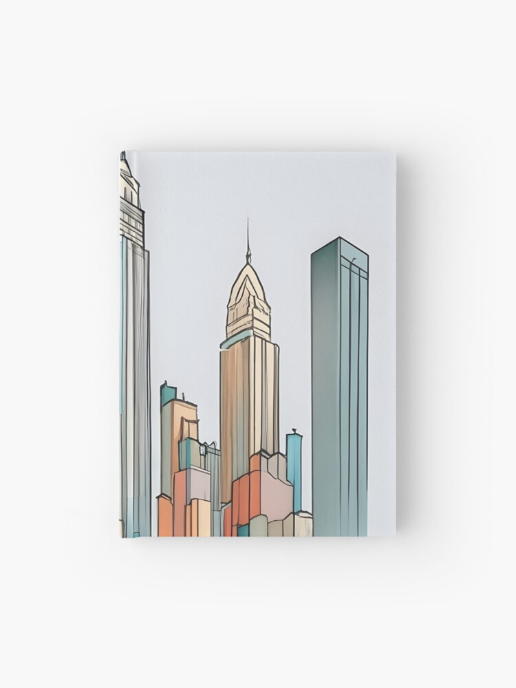 Thumbnail 1 of 3, Journal, New York City Skyline Minimalistic Drawing designed and sold by Patricks-Art.