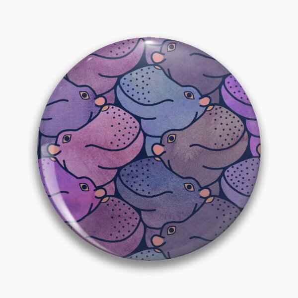 Artikelvorschau, Heads Up Hippos-gemischte Lilatöne entworfen und verkauft von Hippopottermiss.