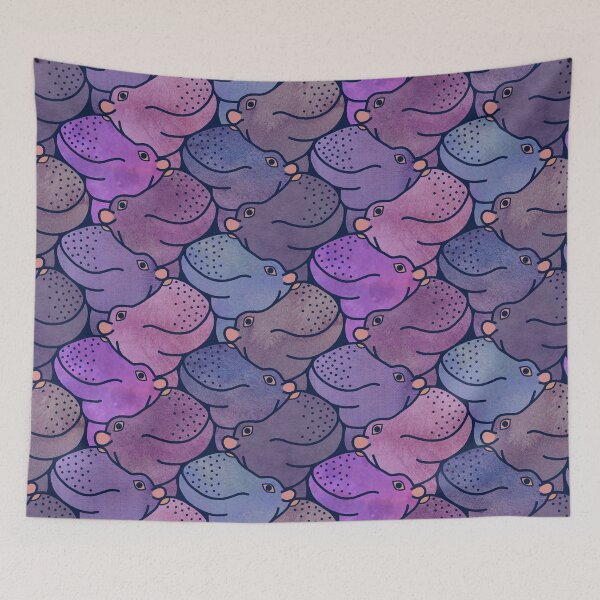 Item preview, Heads Up Hippos-mixed purples designed and sold by Hippopottermiss.