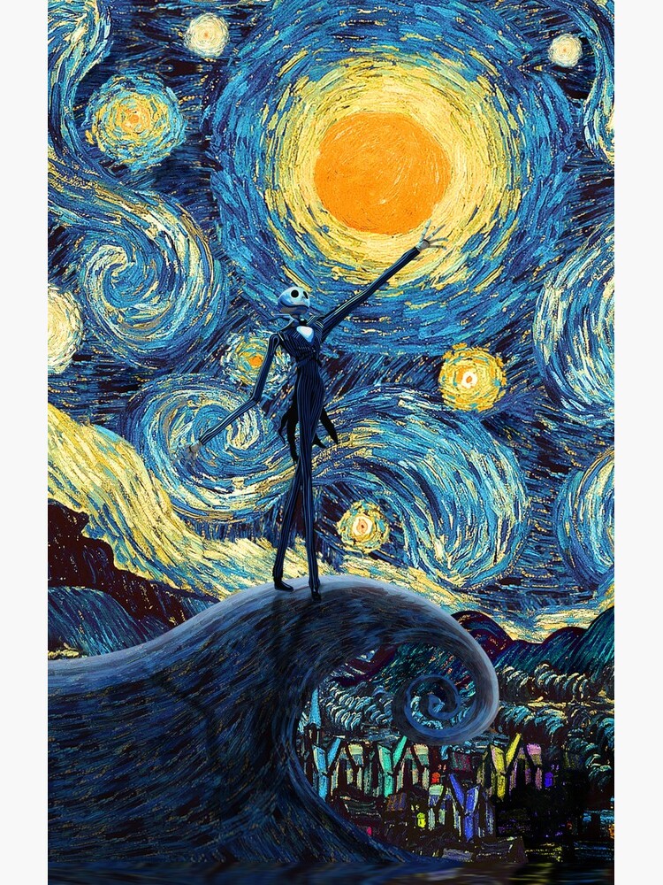 Jack Scary night abstract paintings by NadiyaArt