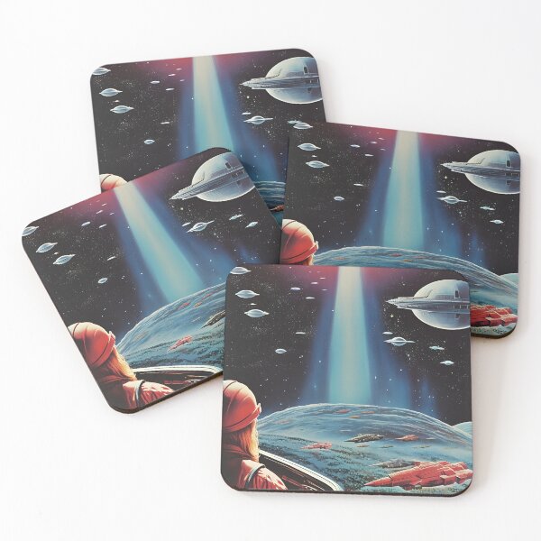 Item preview, Cosmic Landscape and Space Sky with Stars and Space Stations designed and sold by Je-we.