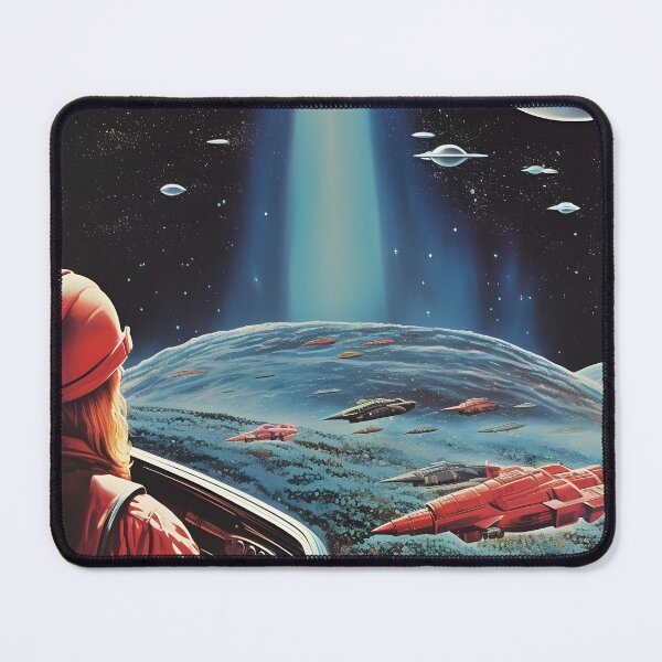 Item preview, Cosmic Landscape and Space Sky with Stars and Space Stations designed and sold by Je-we.