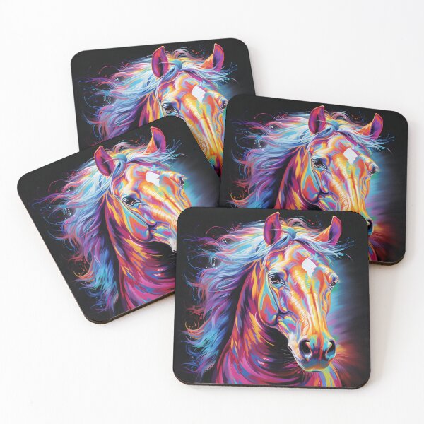 Item preview, colorful neon horse print designed and sold by dcrc.