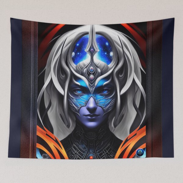 Item preview, Chrycilla Of The Ogdulian Tribe Captivating AI Concept Art Portrait by Xzendor7 designed and sold by Xzendor7 Digital Art Creations.
