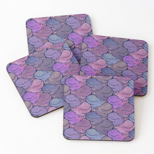 Item preview, Heads Up Hippos-mixed purples designed and sold by Hippopottermiss.