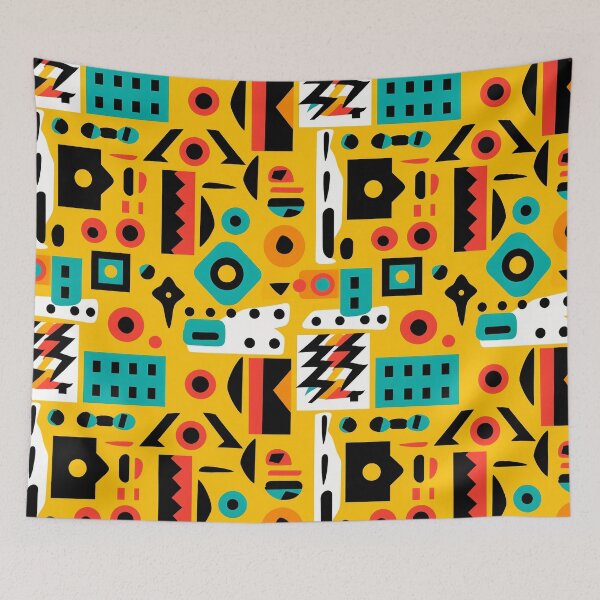 Item preview, Suprematism with geometric forms Seamless Pattern designed and sold by hargen.