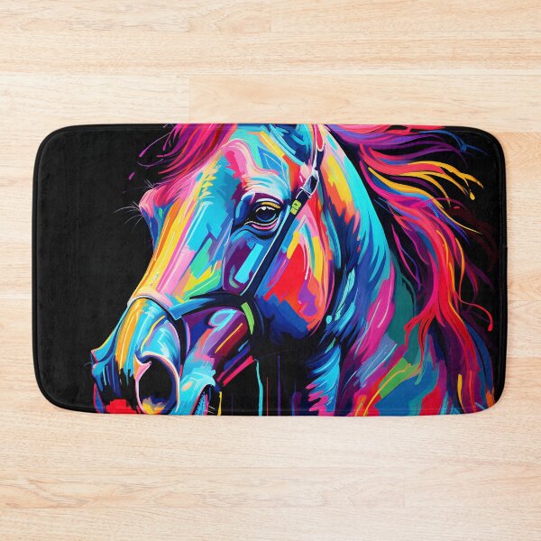 Item preview, colorful neon horse print designed and sold by dcrc.