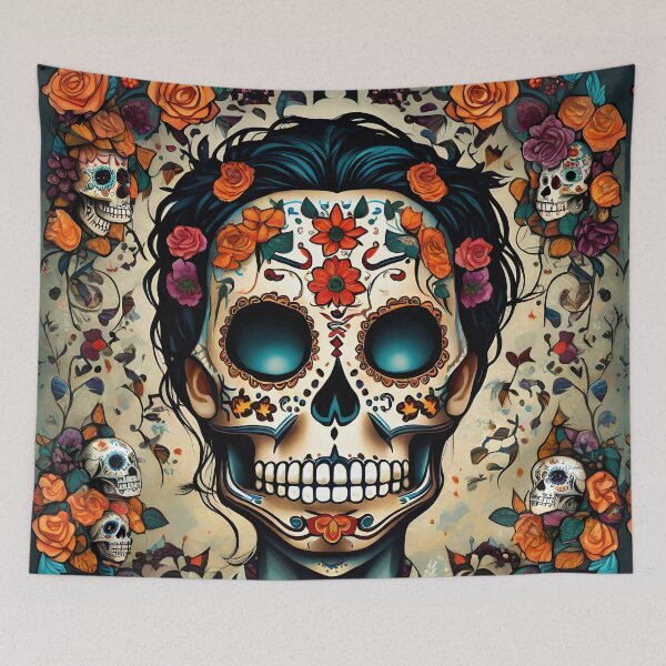 Item preview, Catrin dia de muertos designed and sold by patternshoprad.