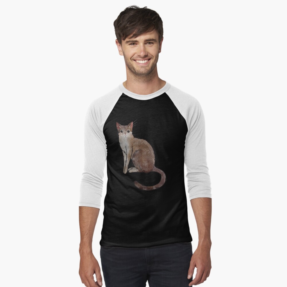 Item preview, Baseball ¾ Sleeve T-Shirt designed and sold by FelineEmporium.