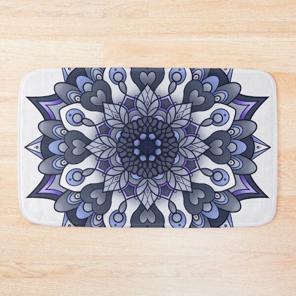 Item preview, Autumn Leaves Mandala - Blue, Navy & Purple designed and sold by Nandala.