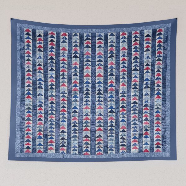 Item preview, Flying Geese Quilt In Red, White And Blue designed and sold by Jean Gregory Evans.