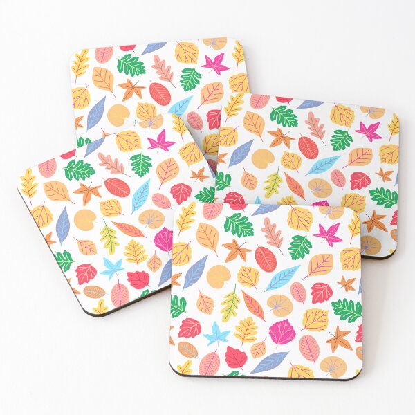 Item preview, Rainbow bright vibrant botanical leaves pattern designed and sold by Nicola-Rowe.