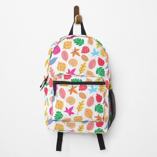 Item preview, Rainbow bright vibrant botanical leaves pattern designed and sold by Nicola-Rowe.