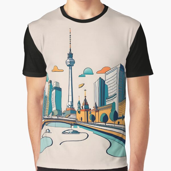 Item preview, Berlin City Skyline Minimalistic Drawing designed and sold by Patricks-Art.