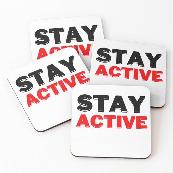 Item preview, Stay Active, Motivational Quote designed and sold by DESIGNERSSHOPP.