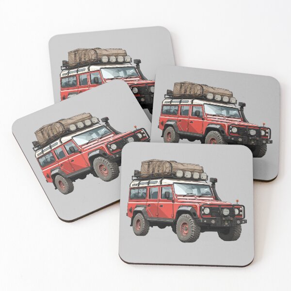 Item preview, Red Camping Rig 4x4 Vehicle - Digital Art - Outdoor Sticker Series 1 | WanderUpNorthCo. designed and sold by WanderUpNorth.