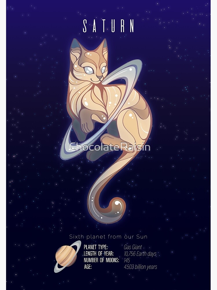 Thumbnail 3 of 3, Photographic Print, Saturn Cat Planet designed and sold by ChocolateRaisin.