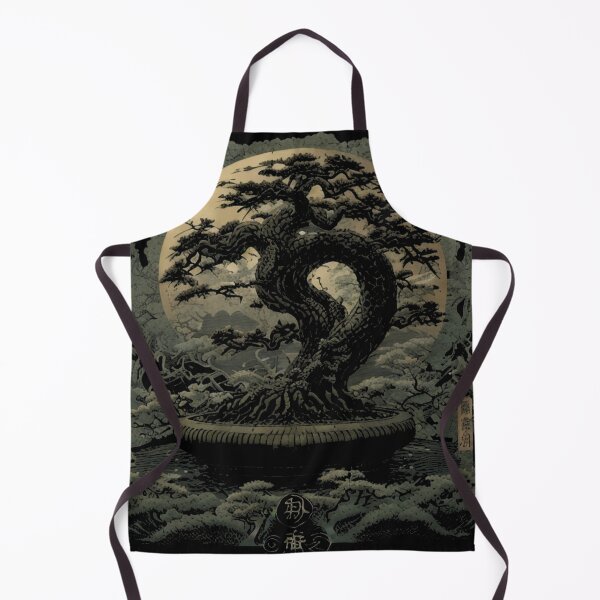 Item preview, Bonsai Tree and Moon - Japanese Traditional Artwork Drawing designed and sold by HideTheInsanity.