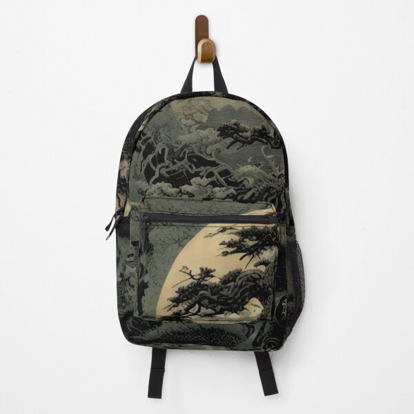Item preview, Bonsai Tree and Moon - Japanese Traditional Artwork Drawing designed and sold by HideTheInsanity.