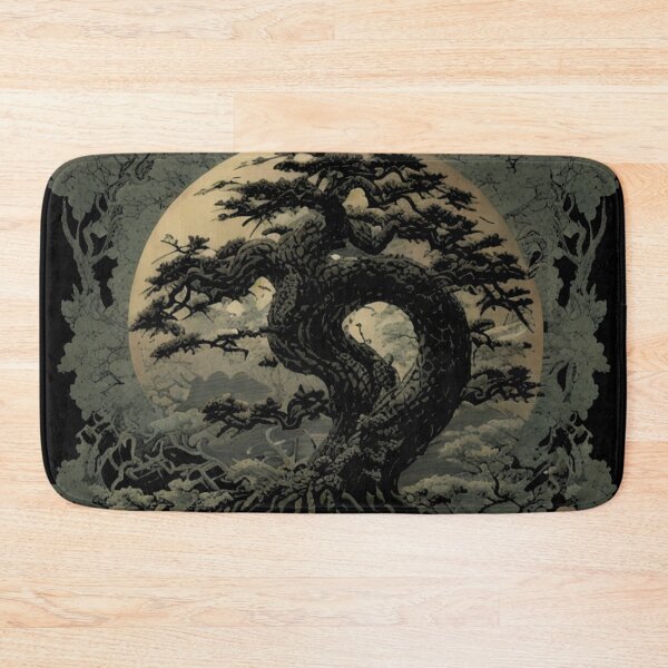 Item preview, Bonsai Tree and Moon - Japanese Traditional Artwork Drawing designed and sold by HideTheInsanity.