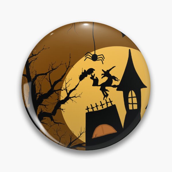 Item preview, Halloween forest with vampire and witch designed and sold by printpantherart.