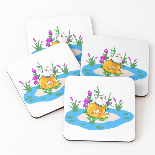 Item preview, kitty sit on the pond designed and sold by ZekoStick.