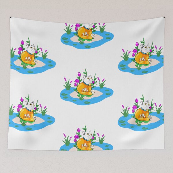 Item preview, kitty sit on the pond designed and sold by ZekoStick.