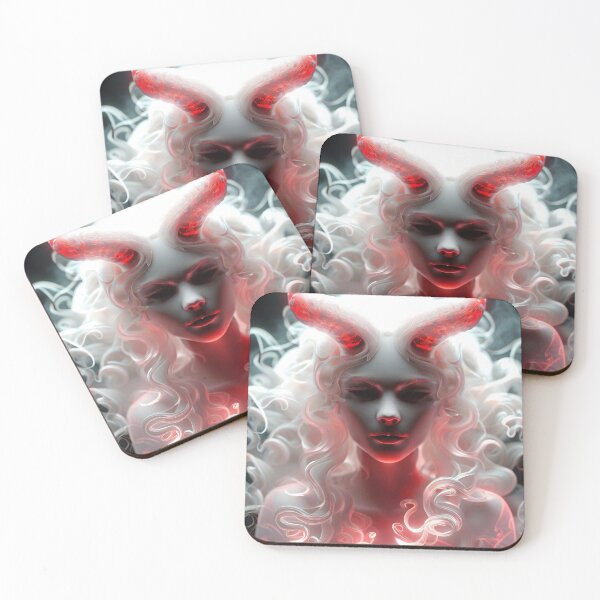 Item preview, Red and white demon 3 designed and sold by Arcane Fantasy Art.