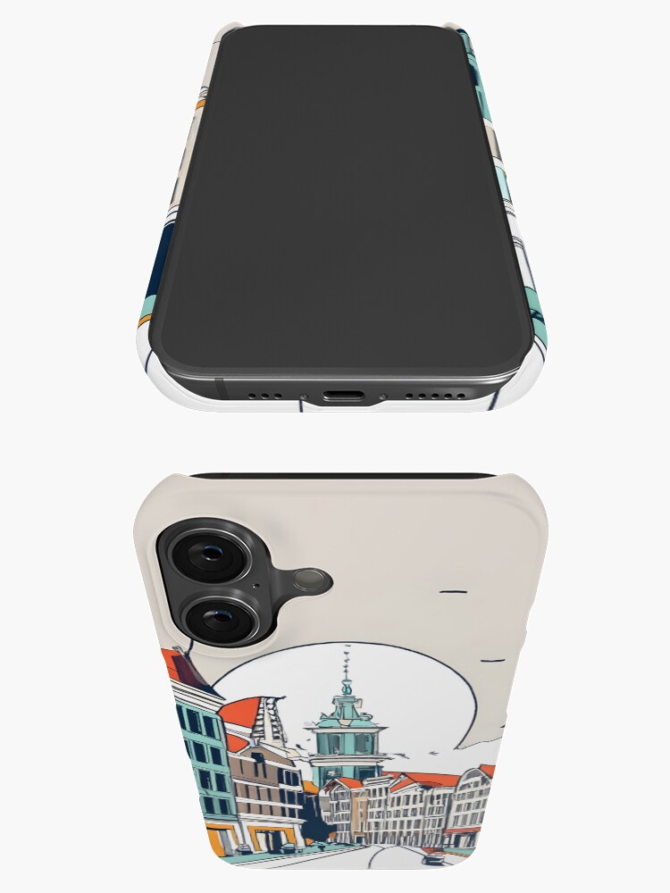 Thumbnail 3 of 4, iPhone Case, Amsterdam City Skyline Drawing designed and sold by Patricks-Art.