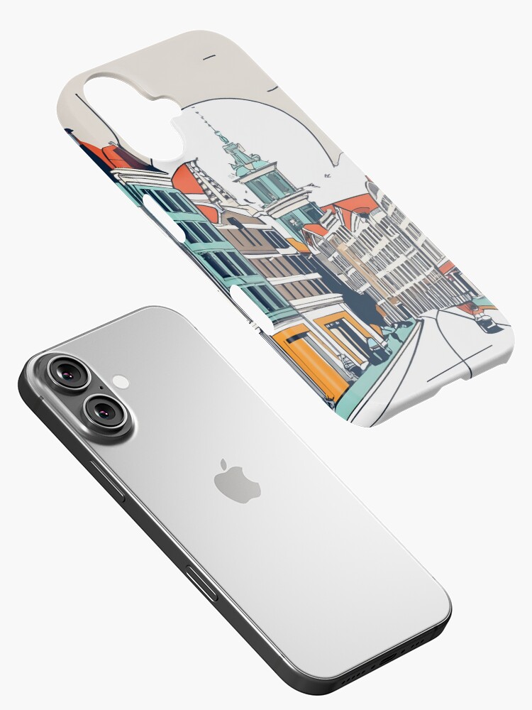 Thumbnail 2 of 4, iPhone Case, Amsterdam City Skyline Drawing designed and sold by Patricks-Art.
