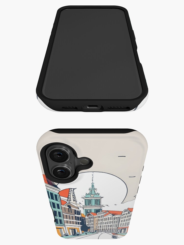 Thumbnail 3 of 4, iPhone Case, Amsterdam City Skyline Drawing designed and sold by Patricks-Art.