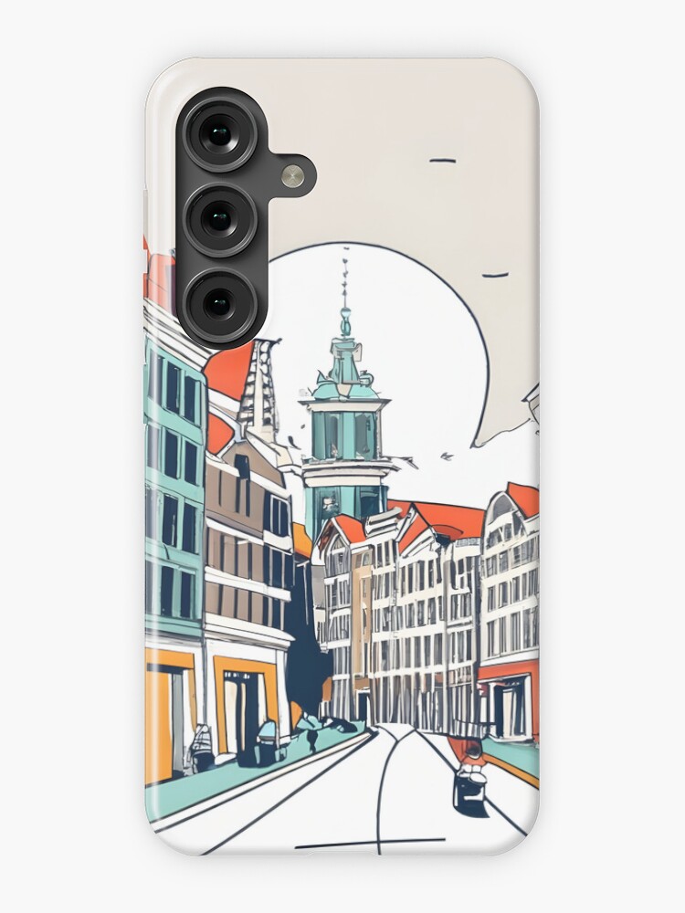 Thumbnail 1 of 4, Samsung Galaxy Phone Case, Amsterdam City Skyline Drawing designed and sold by Patricks-Art.