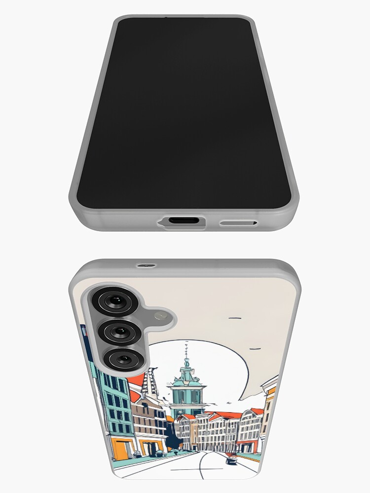 Thumbnail 3 of 4, Samsung Galaxy Phone Case, Amsterdam City Skyline Drawing designed and sold by Patricks-Art.