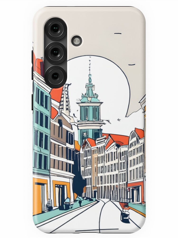 Thumbnail 1 of 4, Samsung Galaxy Phone Case, Amsterdam City Skyline Drawing designed and sold by Patricks-Art.