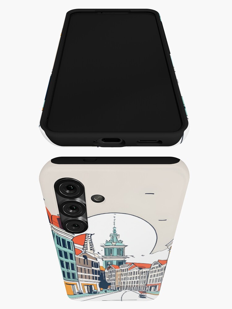 Thumbnail 3 of 4, Samsung Galaxy Phone Case, Amsterdam City Skyline Drawing designed and sold by Patricks-Art.