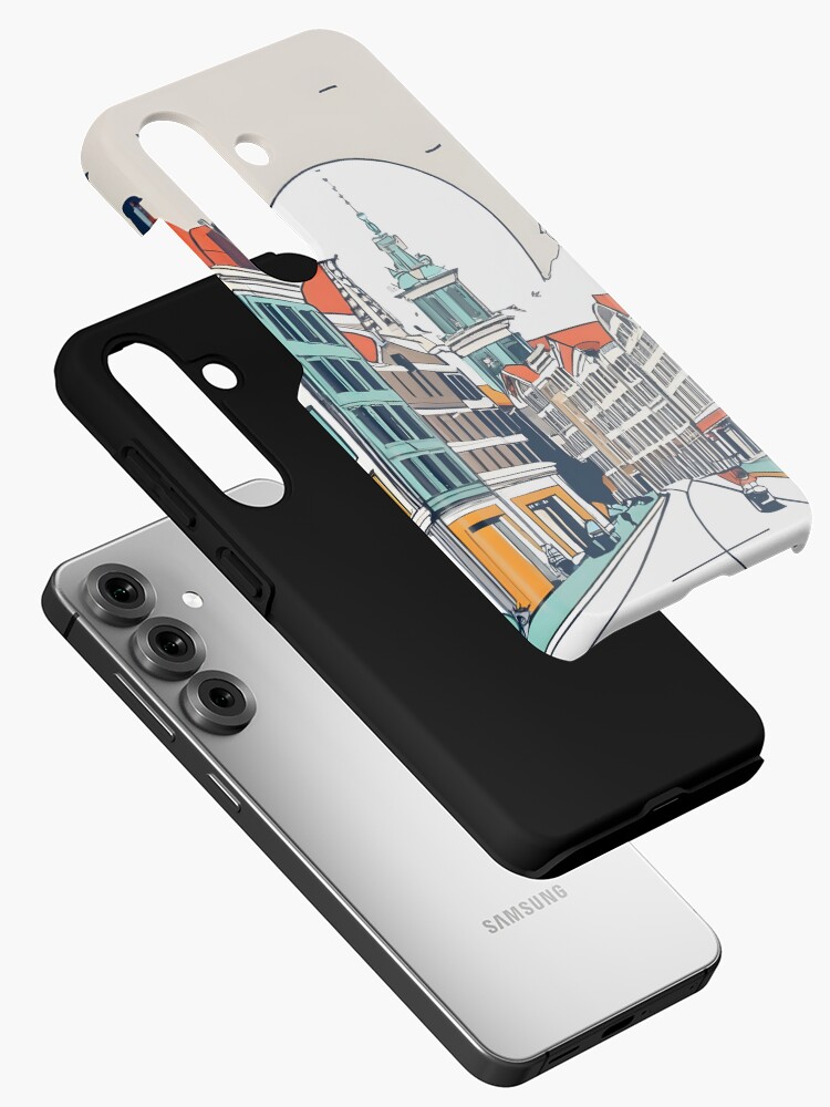 Thumbnail 2 of 4, Samsung Galaxy Phone Case, Amsterdam City Skyline Drawing designed and sold by Patricks-Art.