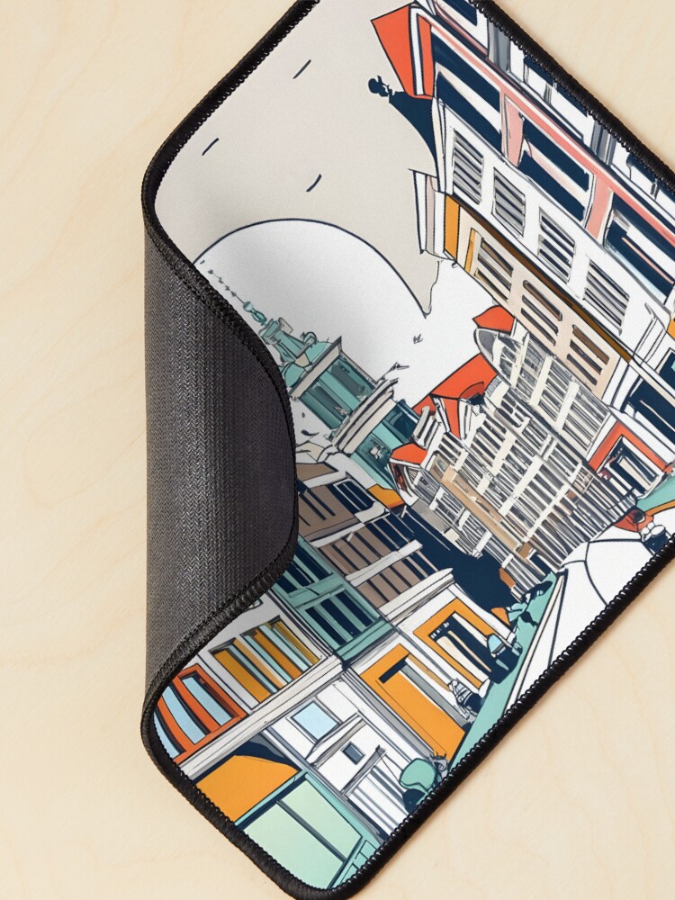 Thumbnail 2 of 5, Mouse Pad, Amsterdam City Skyline Drawing designed and sold by Patricks-Art.