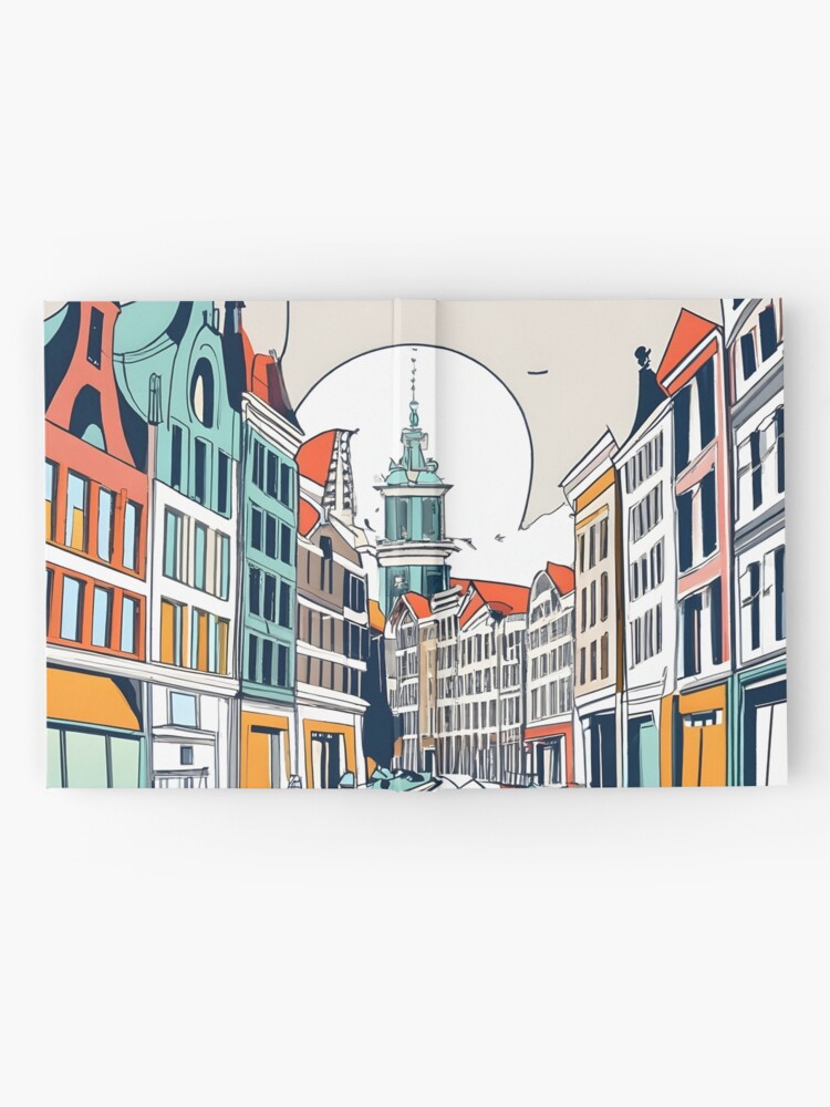 Thumbnail 2 of 3, Journal, Amsterdam City Skyline Drawing designed and sold by Patricks-Art.